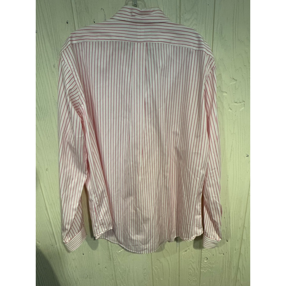 Men's Ralph Lauren Classic Fit Striped Button Down Shirt XL Pink White - Picture 4 of 9